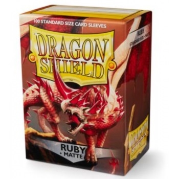 Dragon Shield - Matte Ruby Sleeves - Standard Sleeves (100 pcs)